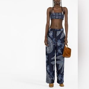 ETRO Jacquard high-rise straight-leg jeans